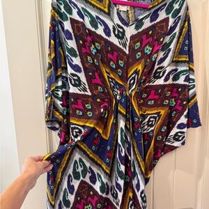 Torn by Ronny Kobo Colorful Geometric Patterned Dress